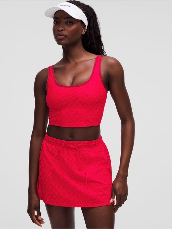 lululemon athletica Other - lululemon athletica Red Quilted-Texture Sports Bra
